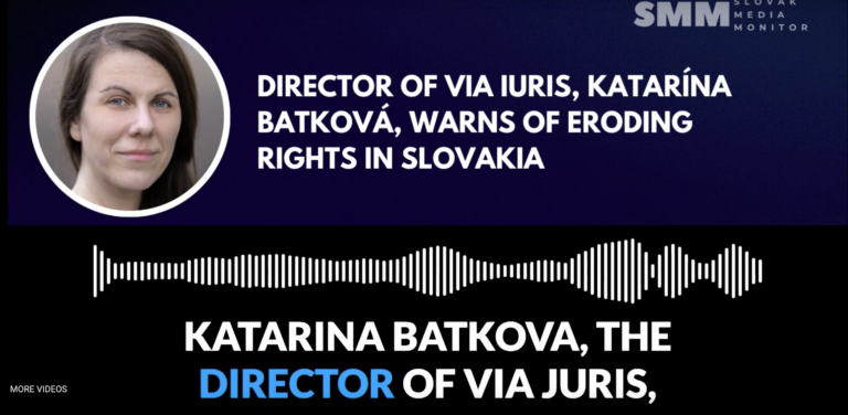 Director of Via Iuris, Katarína Batková, Warns of Eroding Rights in Slovakia